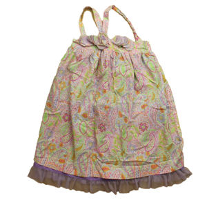 Orient Expressed Girls Purple | Green Paisley Dress size: 7 Years